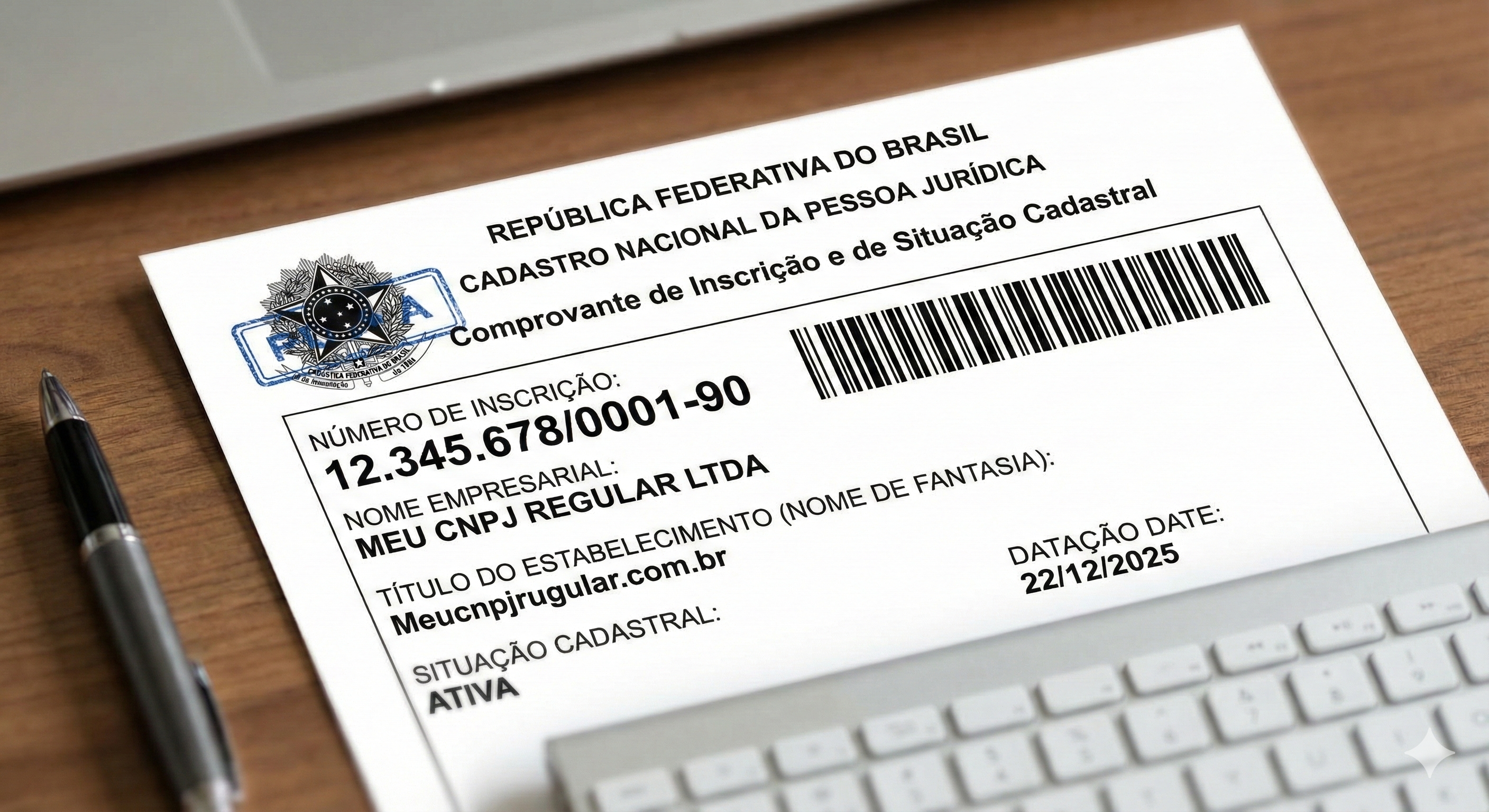 Comprovante de inscrição e situação cadastral do CNPJ